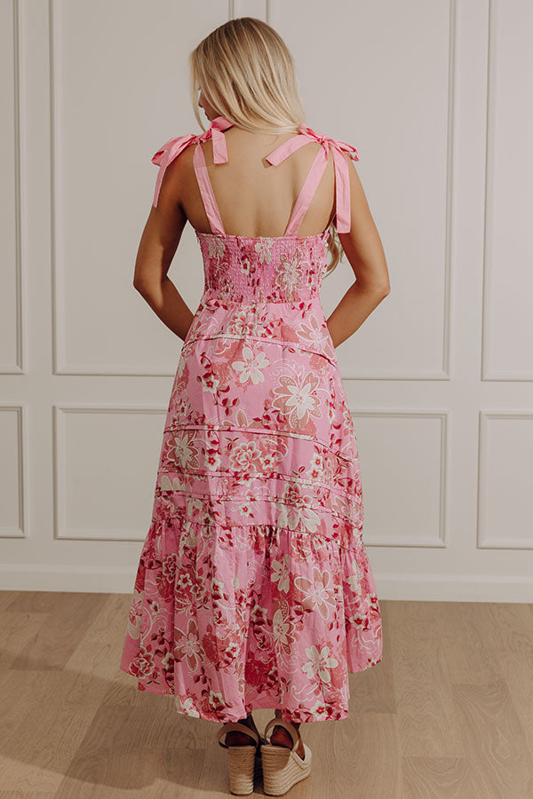 Sunny Blooms Floral Midi Dress Image - 5