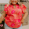 Mimosas Sippin' Floral Top Curves Image 1