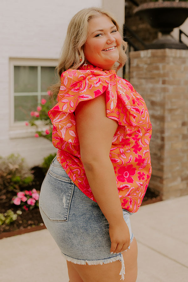 Mimosas Sippin' Floral Top Curves Image 3