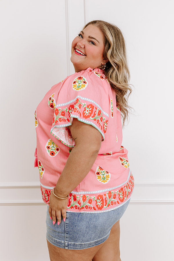 Margaritas On The Boardwalk Floral Top Curves Image 4