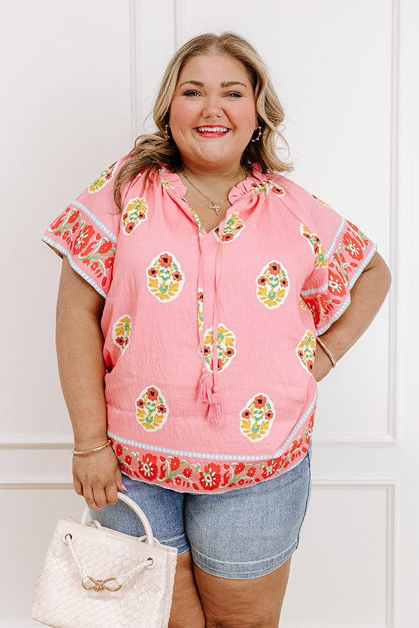 Margaritas On The Boardwalk Floral Top Curves Image 2