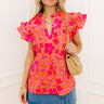 Mimosas Sippin' Floral Top Image 1