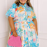 On Island Time Button Down Mini Dress Curves Image 1