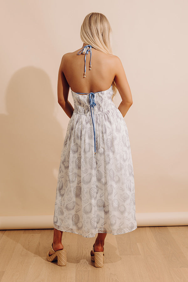 Coastal Vibes Organza Midi Dress Image - 2