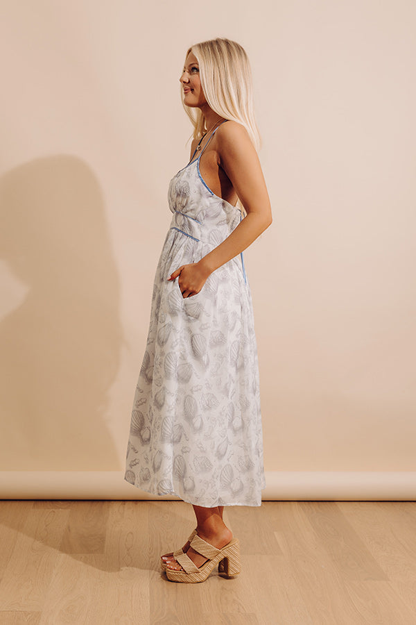 Coastal Vibes Organza Midi Dress Image - 4