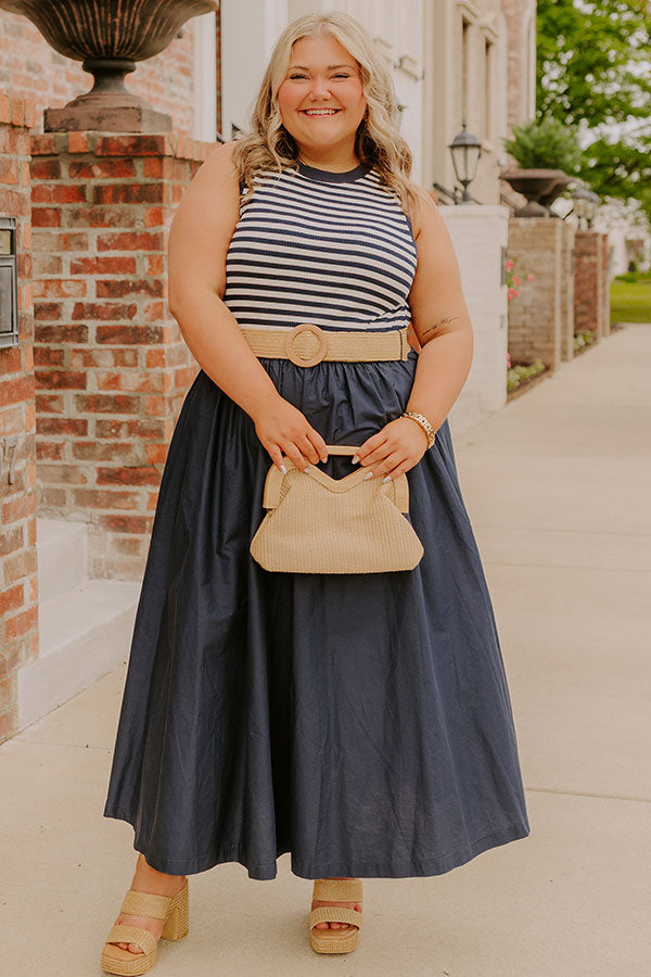 Brunch On The Pier Stripe Mid Dress Curves Image 2