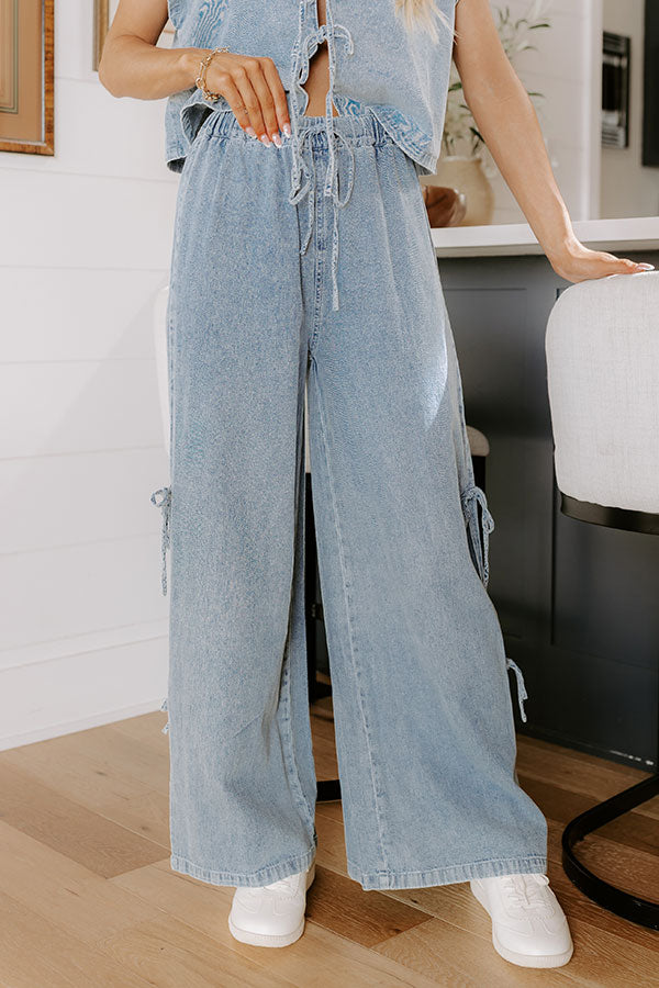 Total Flirt High Waist Side Tie Denim Pants Image 2