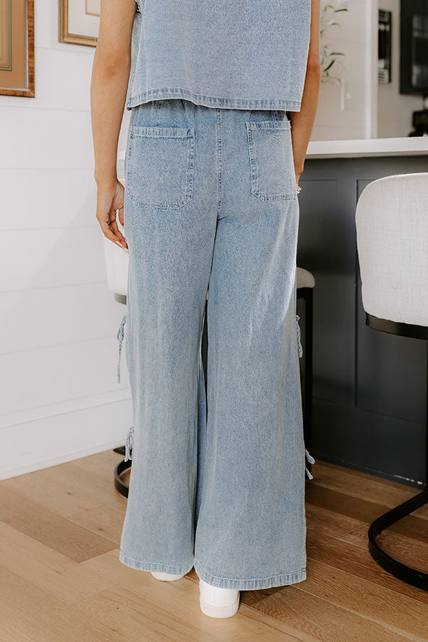 Total Flirt High Waist Side Tie Denim Pants Image 5