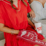 Lake Day Bliss Tiered Mini Dress in Red Image - 1