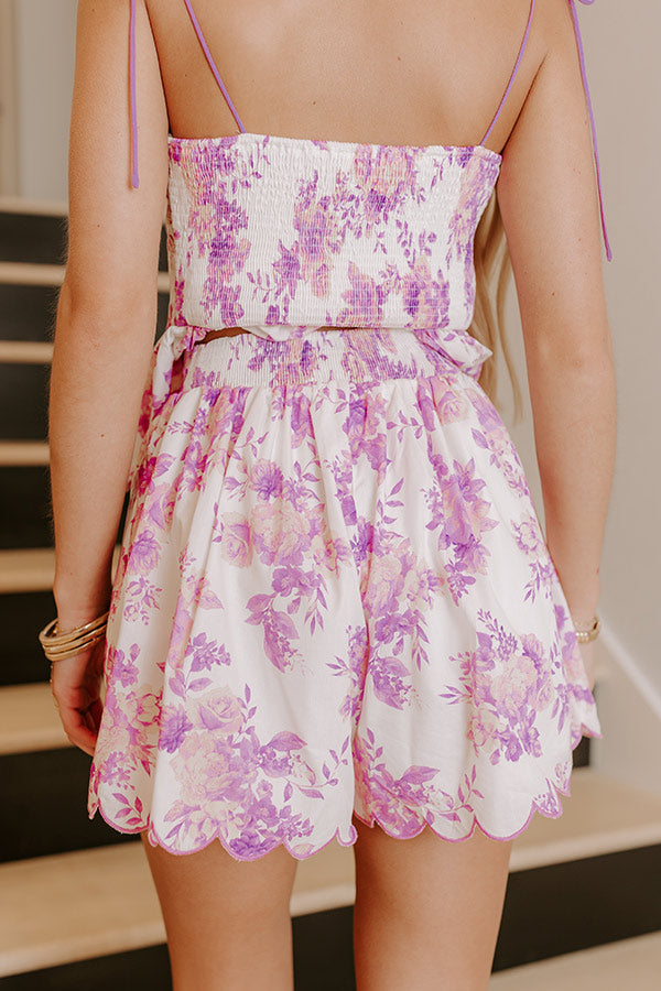 Garden Romance High Waist Floral Shorts Image 3