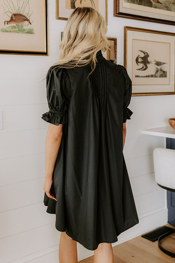 Sweet Energy Pleated Mini Dress in Black Image 5