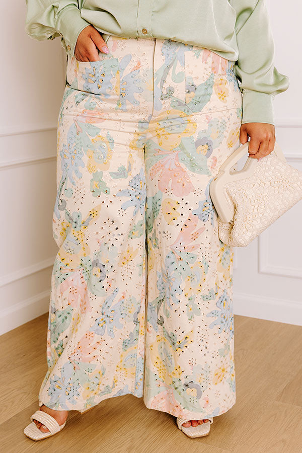 The Florence High Waist Floral Eyelet Pants Curves Image 3