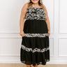 Resort Views Floral Embroidered Midi Dress Curves Image 1