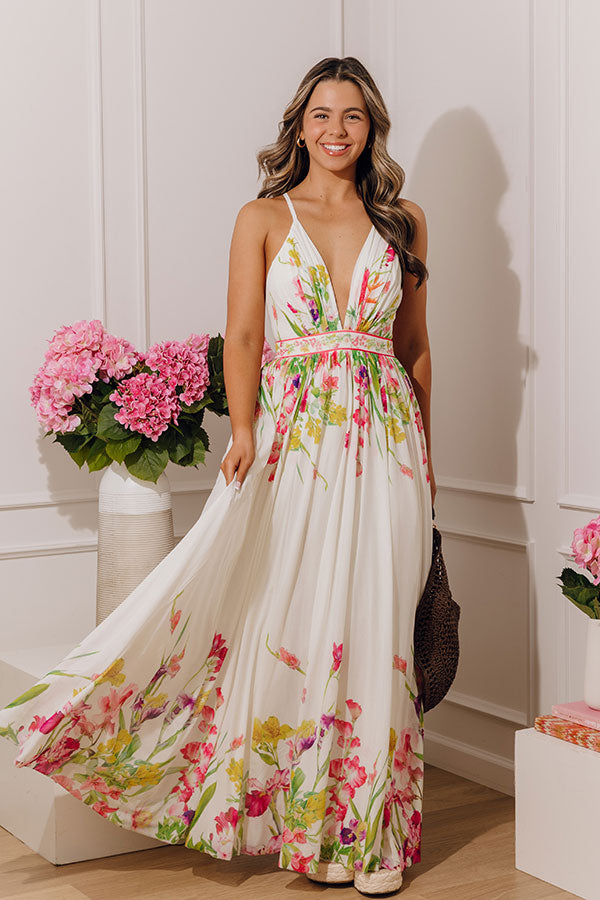 Whimsical Moment Floral Maxi Dress Image - 1