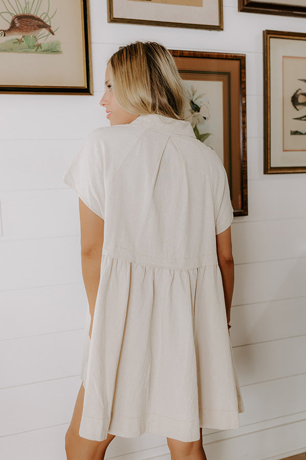Casual Stroll Button Down Mini Dress Image 3