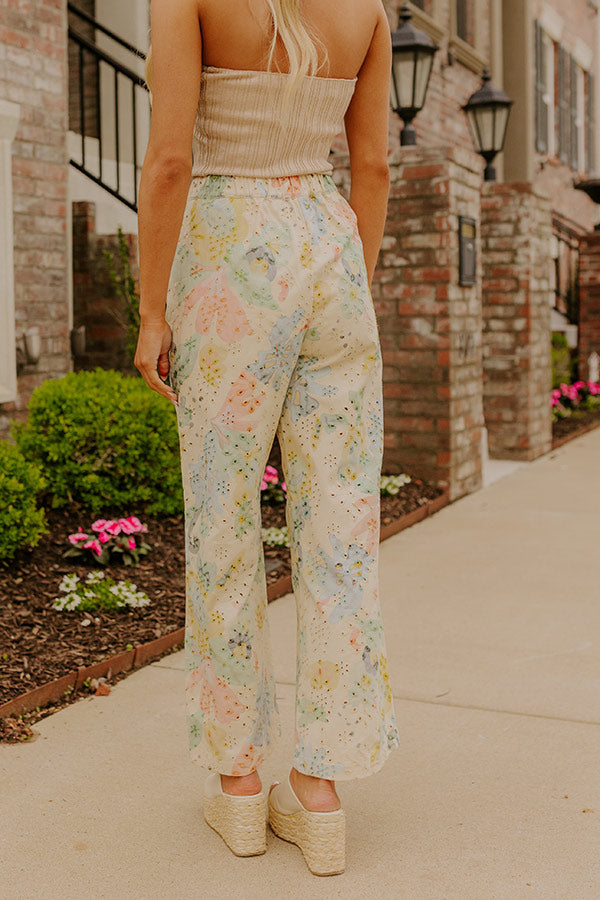 The Florence High Waist Floral Eyelet Pants Image - 5