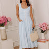 Sunshine Splendor Seersucker Midi Dress Image - 1