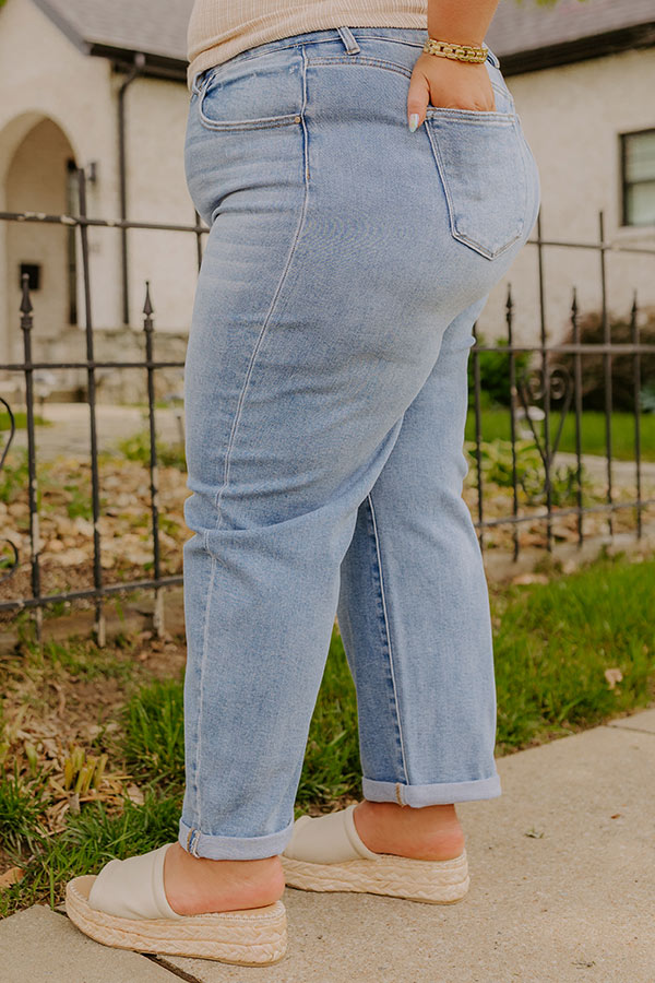 RISEN Willa High Waist Barrel Leg Jean Curves Image - 4