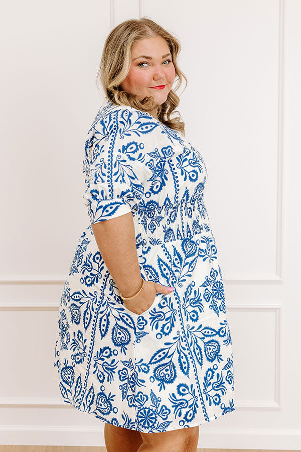 Vineyard Bound Floral Mini Dress Curves Image 4