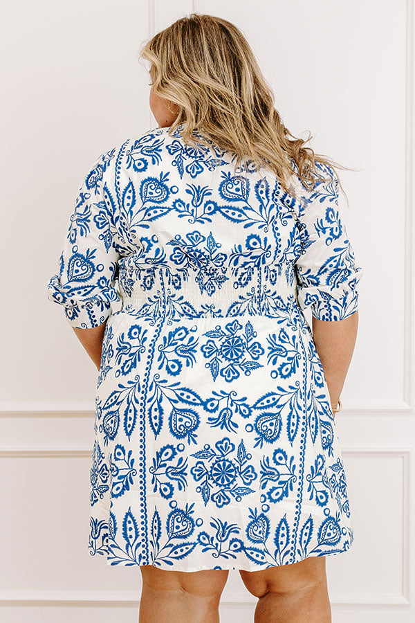 Vineyard Bound Floral Mini Dress Curves Image 5