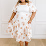 Whispering Fields Floral Embroidered Midi Dress Curves Image 1