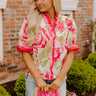 Botanical Garden Stroll Ruffle Top Image 1