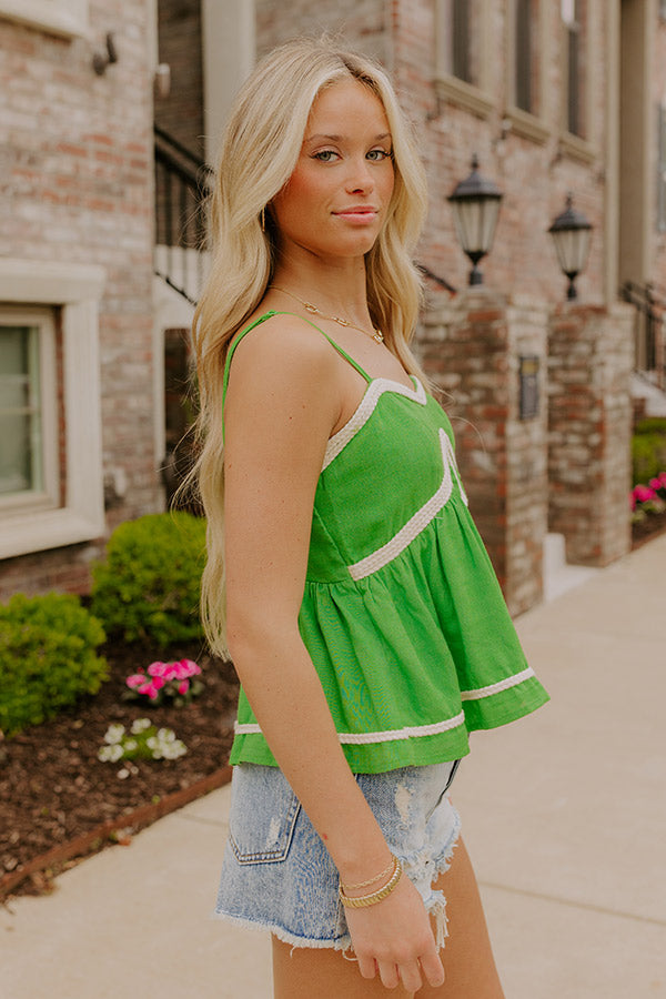 Key Largo Cutie Linen-Blend Top Image 5