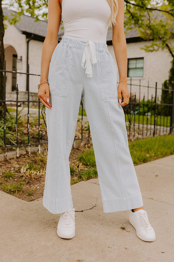 The Paisley High Waist Stripe Straight Leg Pants Image 2