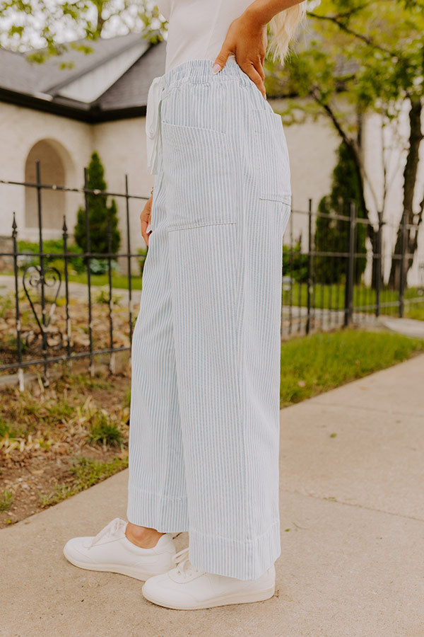 The Paisley High Waist Stripe Straight Leg Pants Image 5