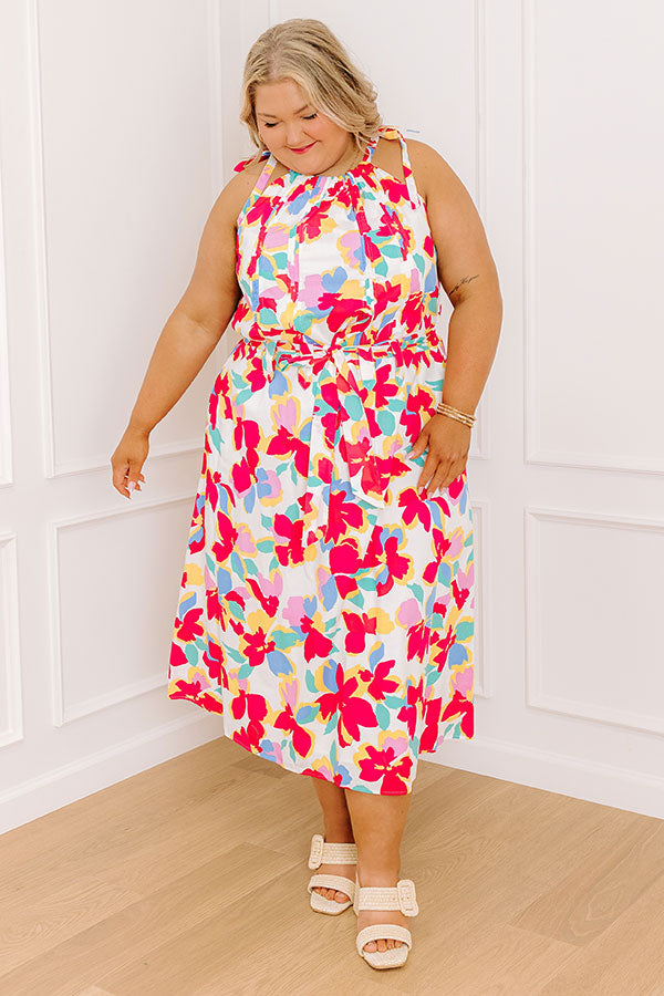Sunny Disposition Floral Midi Dress Curves Image 5