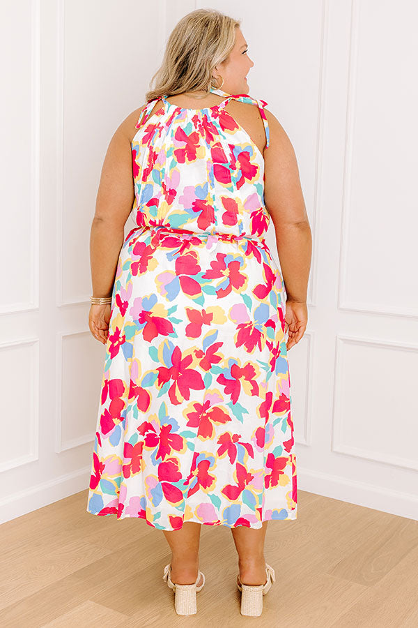 Sunny Disposition Floral Midi Dress Curves Image 4