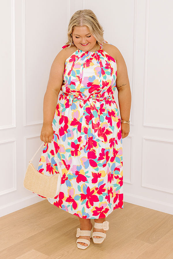 Sunny Disposition Floral Midi Dress Curves Image 2