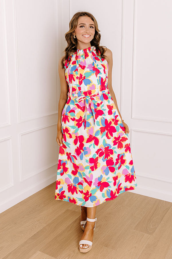 Sunny Disposition Floral Midi Dress Image 1