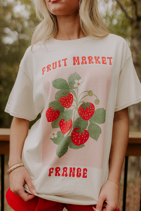 Fruit Market Vintage Graphic Tee Image 3