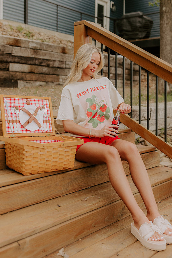 Fruit Market Vintage Graphic Tee Image 1
