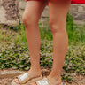 The Quinn Faux Leather Platform Wedge in Gold Image - 1