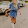 Downtown Chic High Waist Denim Skort Image 1