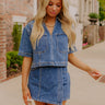 Downtown Chic Denim Top Image 1