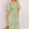 Art Gallery Social Midi Dress in Olive Image 1