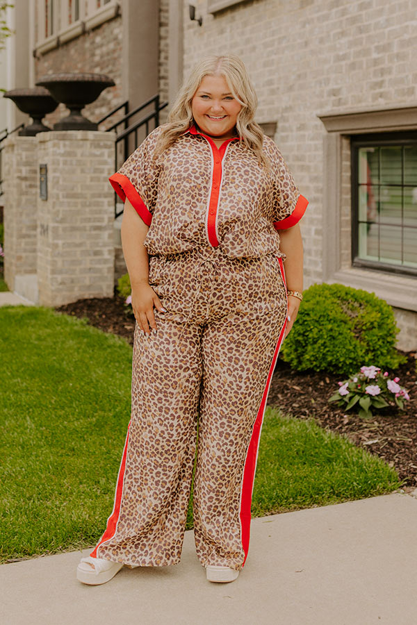 Concrete Jungle High Waist Leopard Pants Curves Image 1