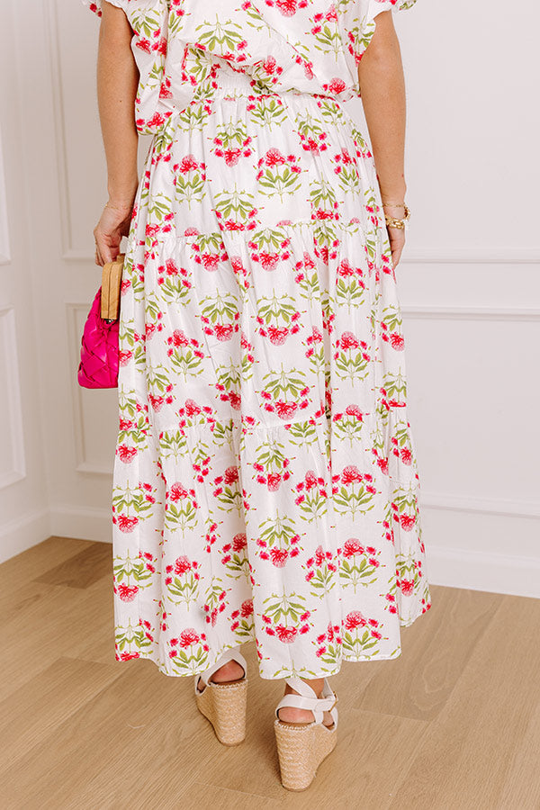 Fresh Blooms High Waist Floral Maxi Skirt Image 3