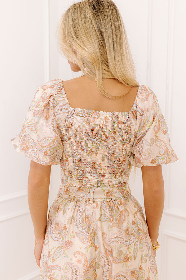 Boho Vibes Paisley Crop Top Image 4