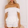 Cosmopolitan Chic Linen Off Shoulder Top Image - 1