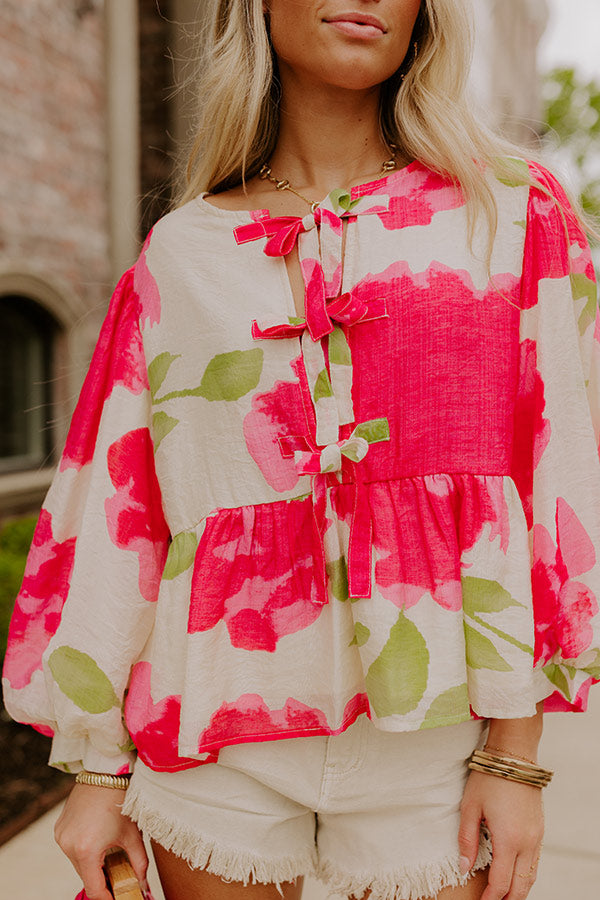Garden Party Cutie Front Tie Top Image 2