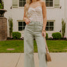The Lorelai High Waist Pearl Embellished Jean in Pear Image 1