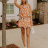 Girls Trip Chic High Waist Bubble Mini Skirt in Orange Image 1