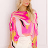 Shades Of Paradise Caftan Top in Pink Image 1