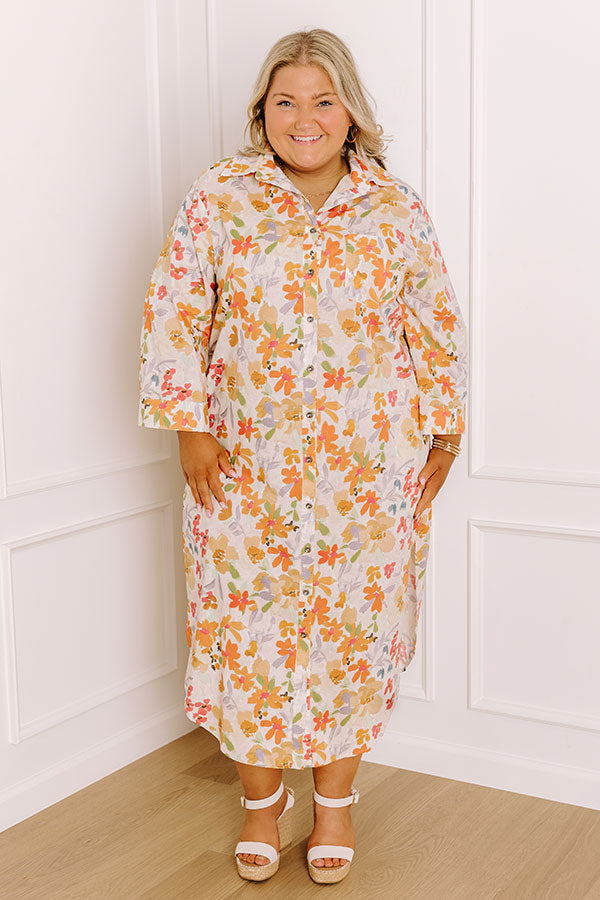 Sunny Views Floral Midi Dress Curves Image 2