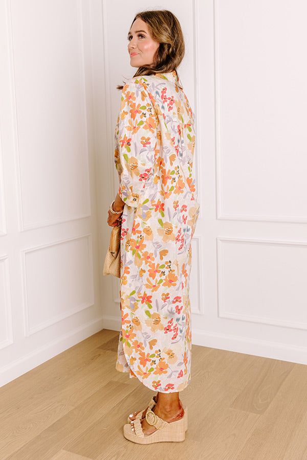 Sunny Views Floral Midi Dress Image 5