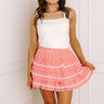 Countryside Charm High Waist Gingham Mini Skirt in Red Image 1